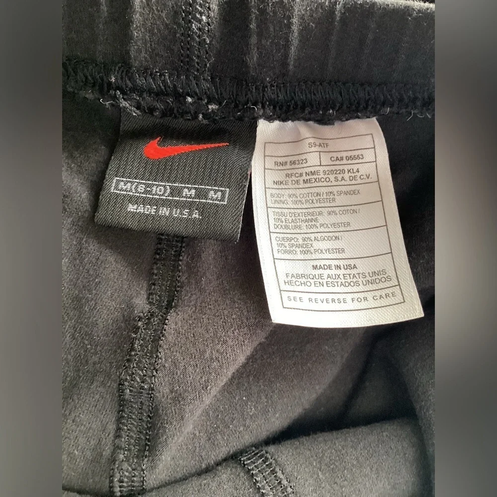 Skinny Nike 🇺🇸 Made USA Stretch Joggers Leggings Pants Black Small Medium